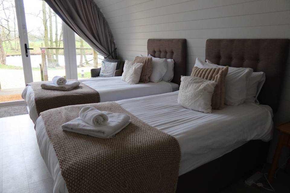 Woodland Pods Twin Bedroom