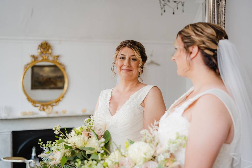 Floral bridal look