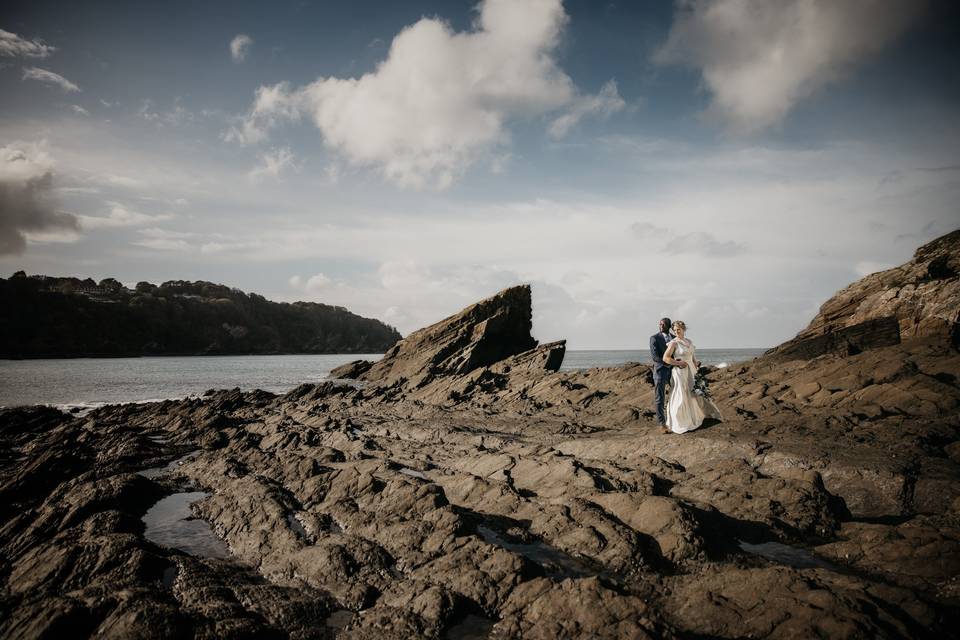 Dramatic Coastal Wedding