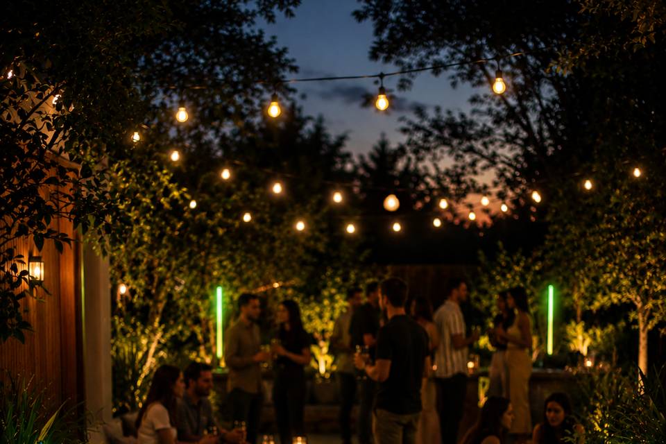 Outdoor audio and lighting