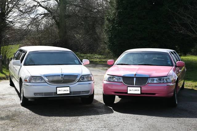 White & Pink limousines