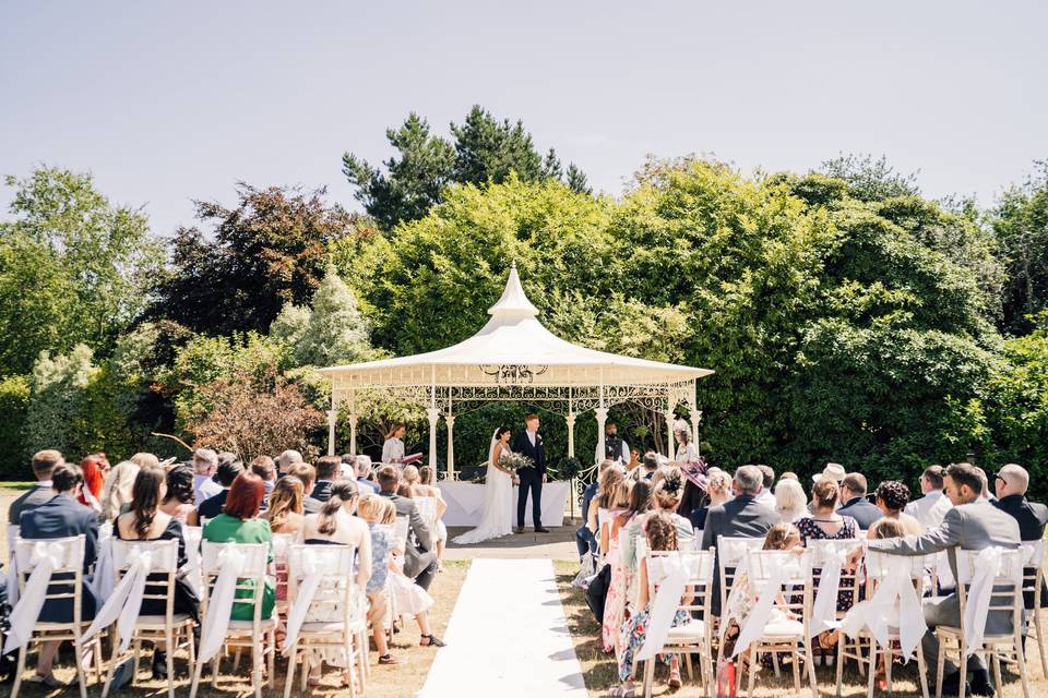 Outdoor wedding pavilion