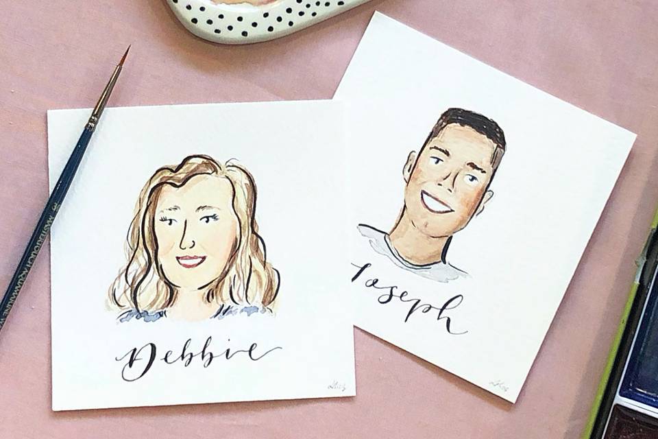 Portraits of guests for weddin