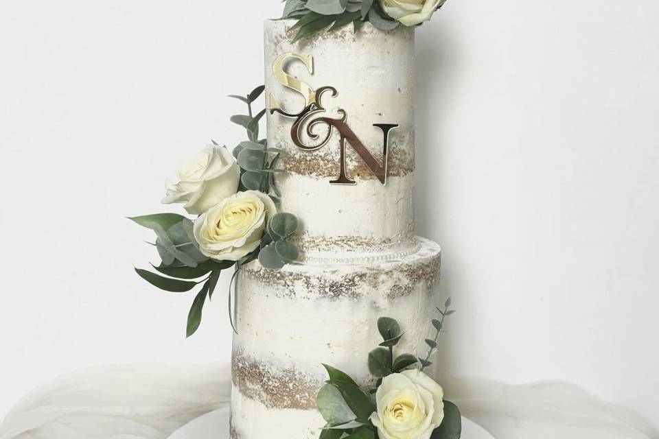 Naked Floral Cake