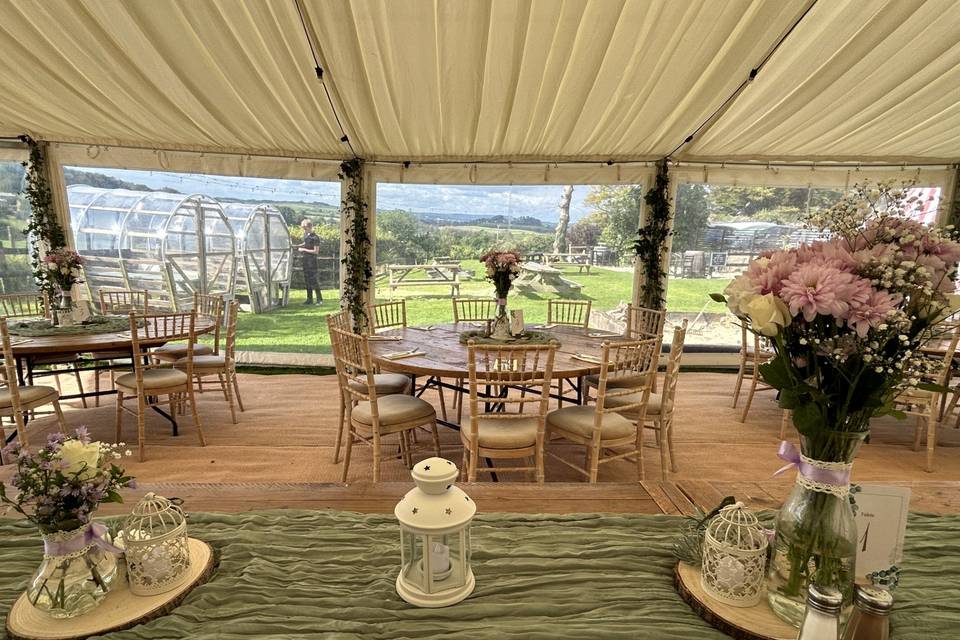 Marquee interior example