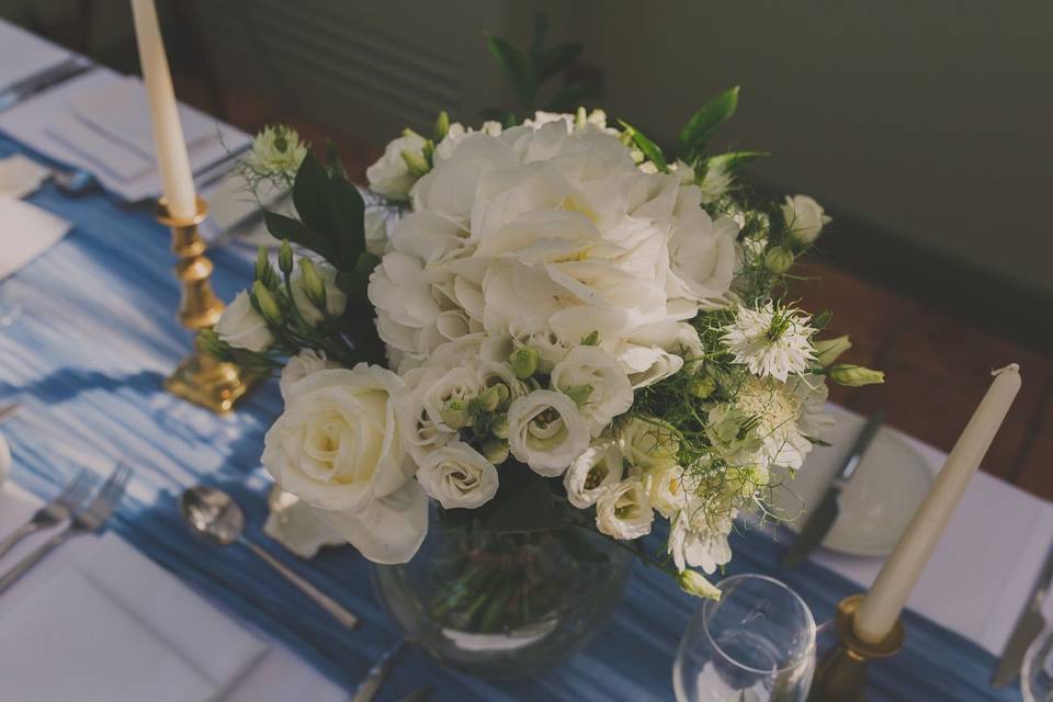 hydrangea arrangement