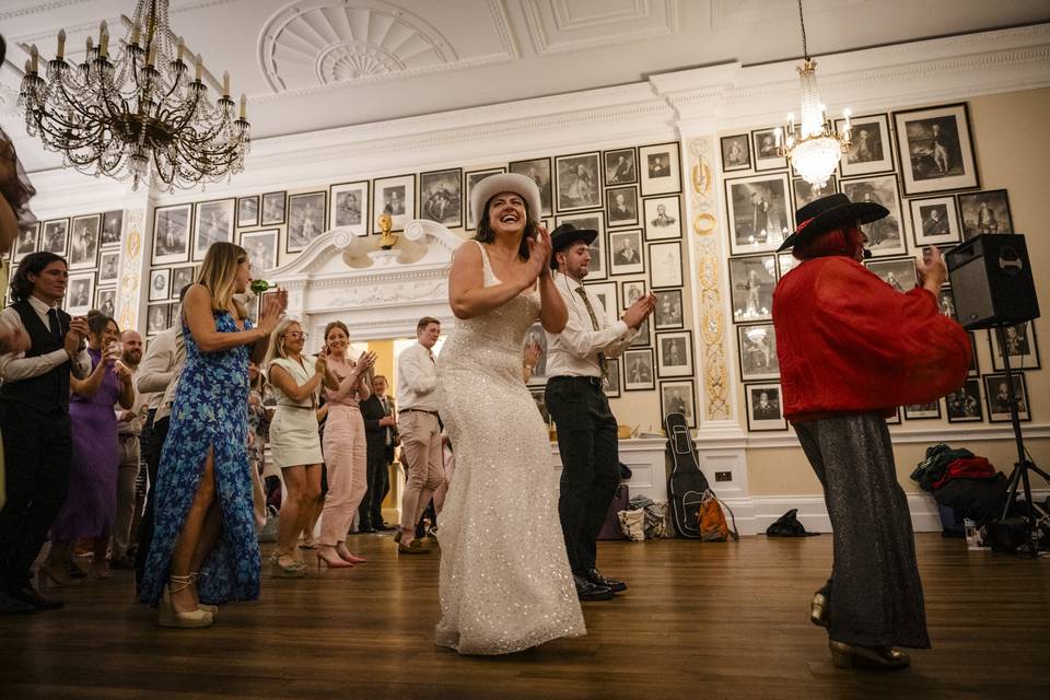 Line dancing wedding