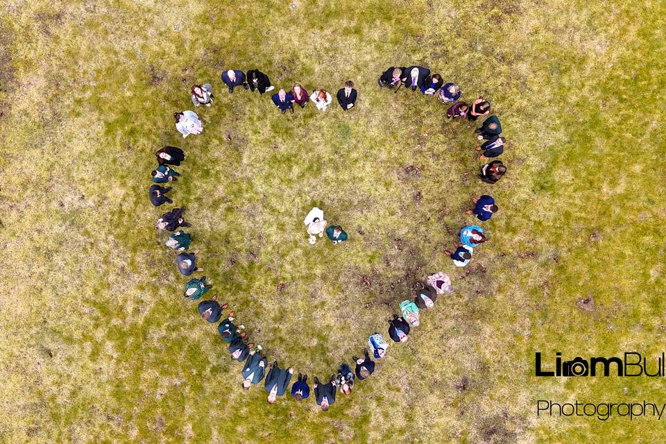 Drone Love heart Photo