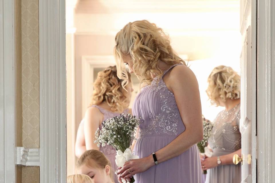 Bridesmaids in lavender