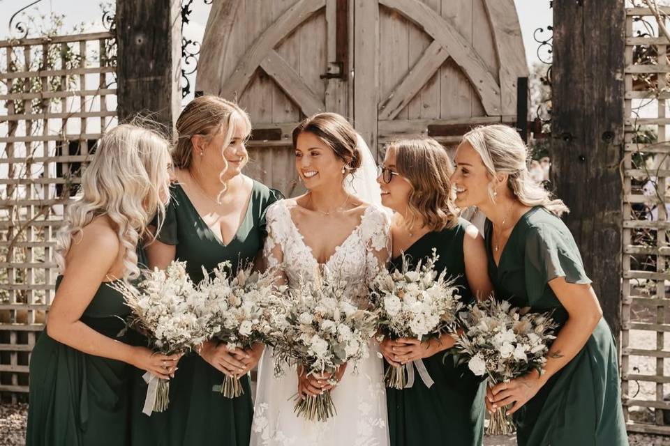 Dried bridal bouquets