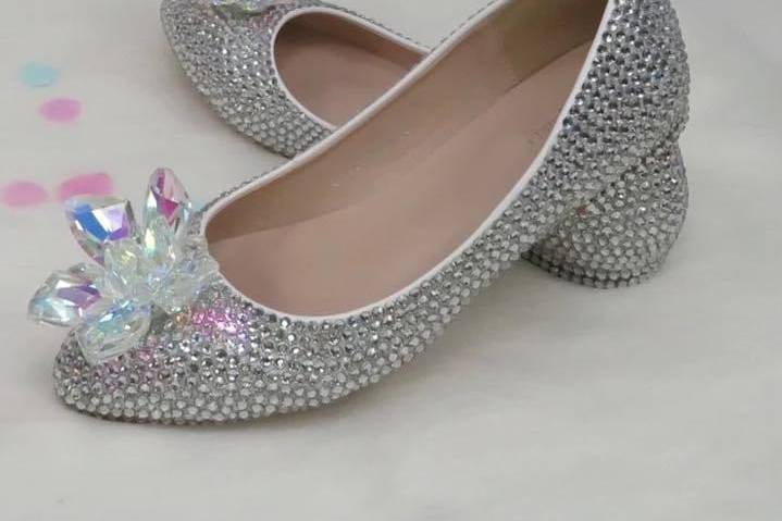 Crystal Wedding Flat Shoes
