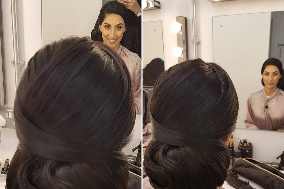 Classic Low Bun Bridal Hair