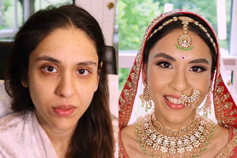 Before & After Asian Bridal