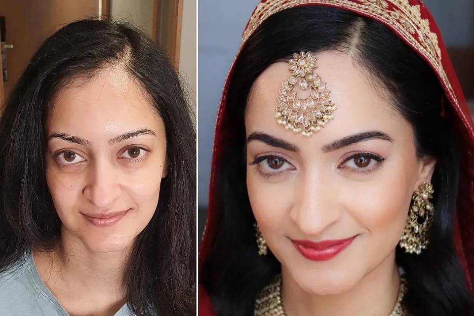 Before & After Asian Bridal