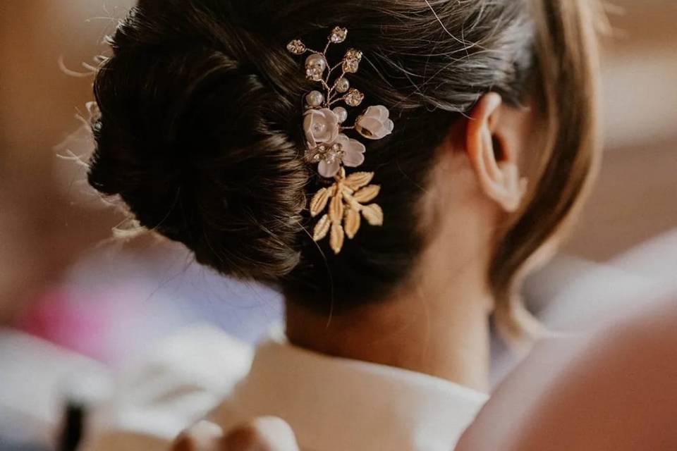 Textured Bridal Updo Bun