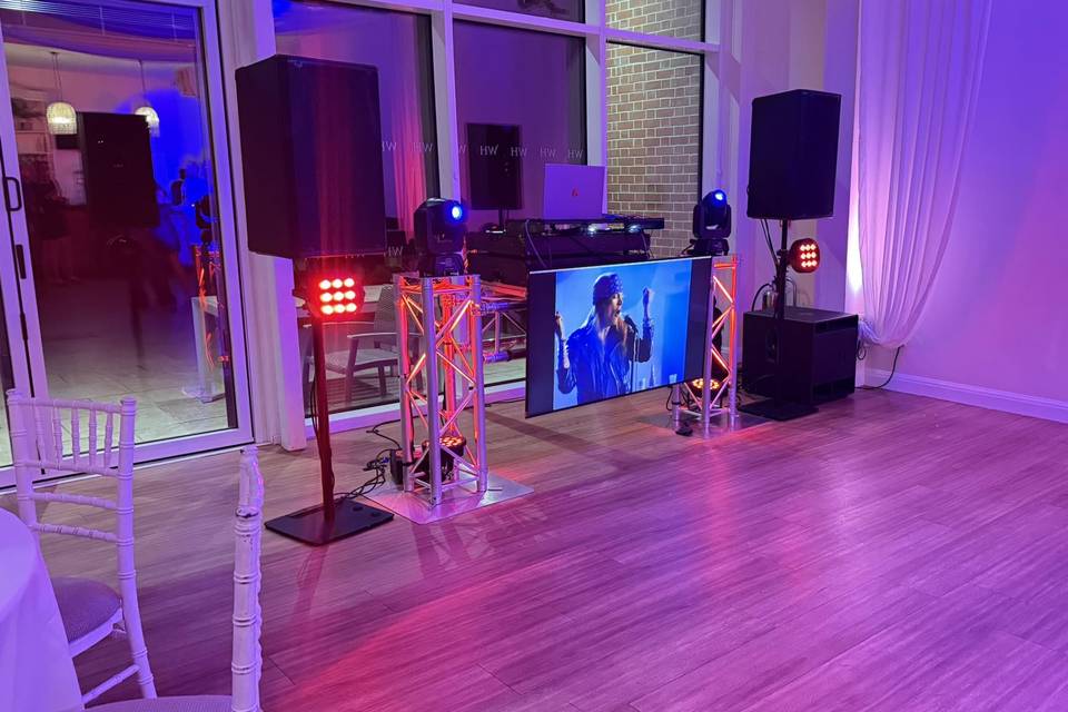 Wayne Wreckz Events Tv setup