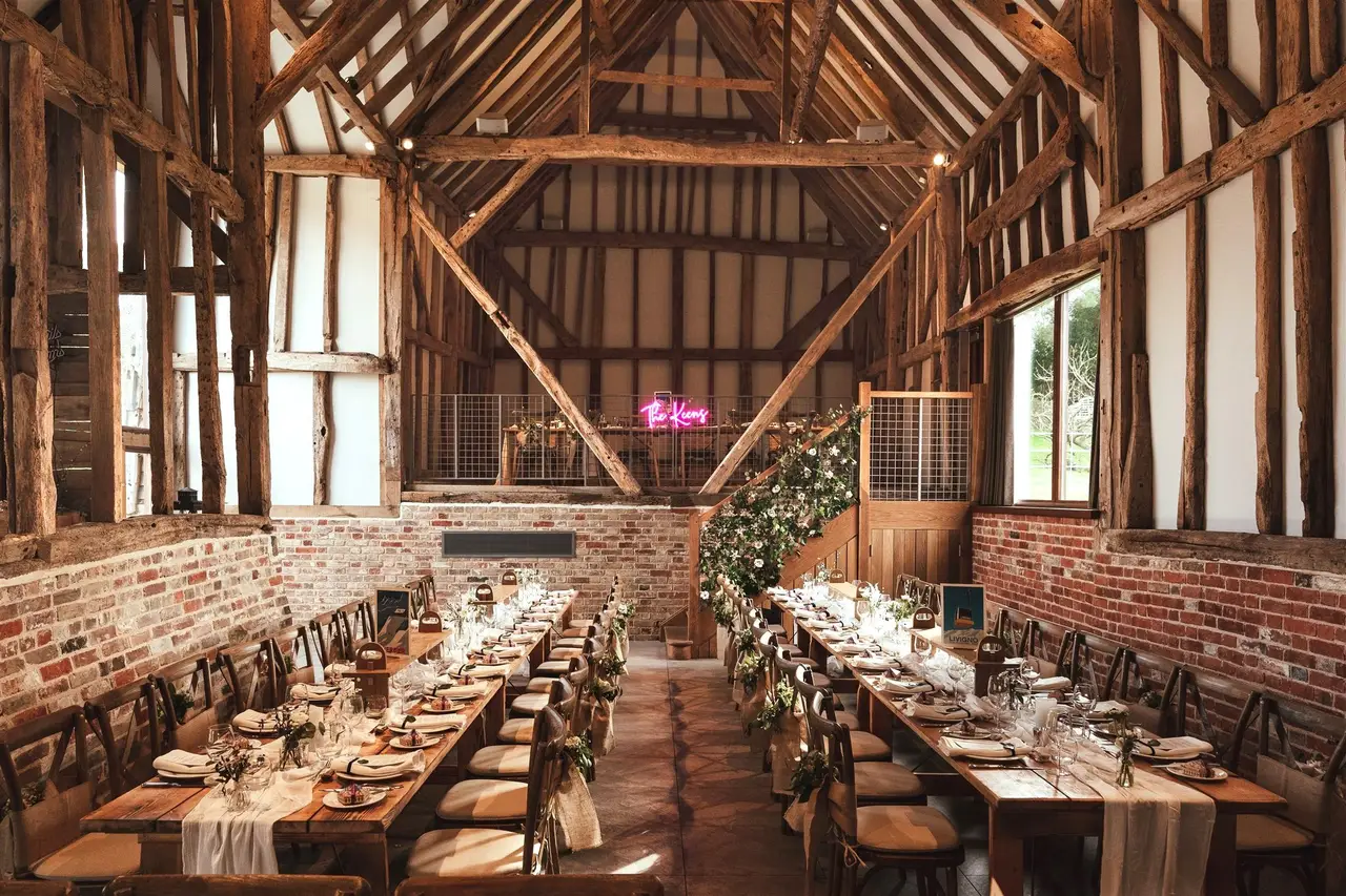 Inside The Oak Barn, Frame Farm in Cranbrook, Kent