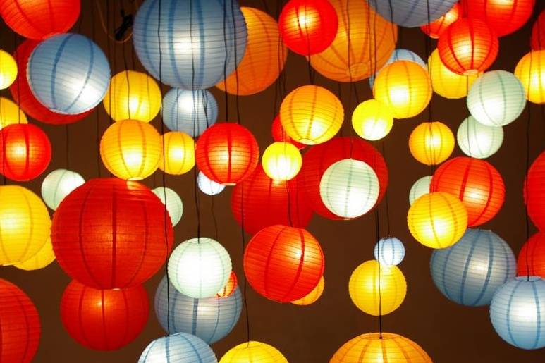 Lanterns in vibrant color