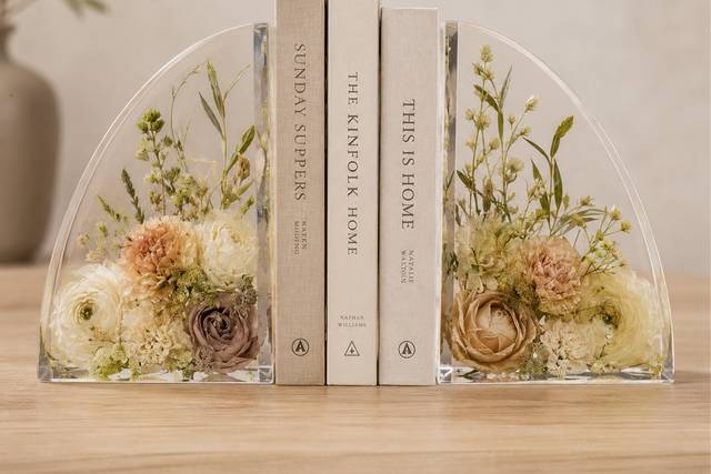 Flower Preservation Bookends