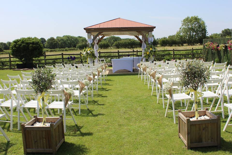 Outside ceremony space