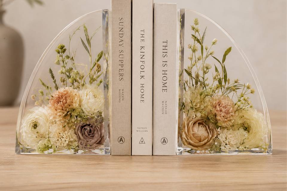 Flower Preservation Bookends