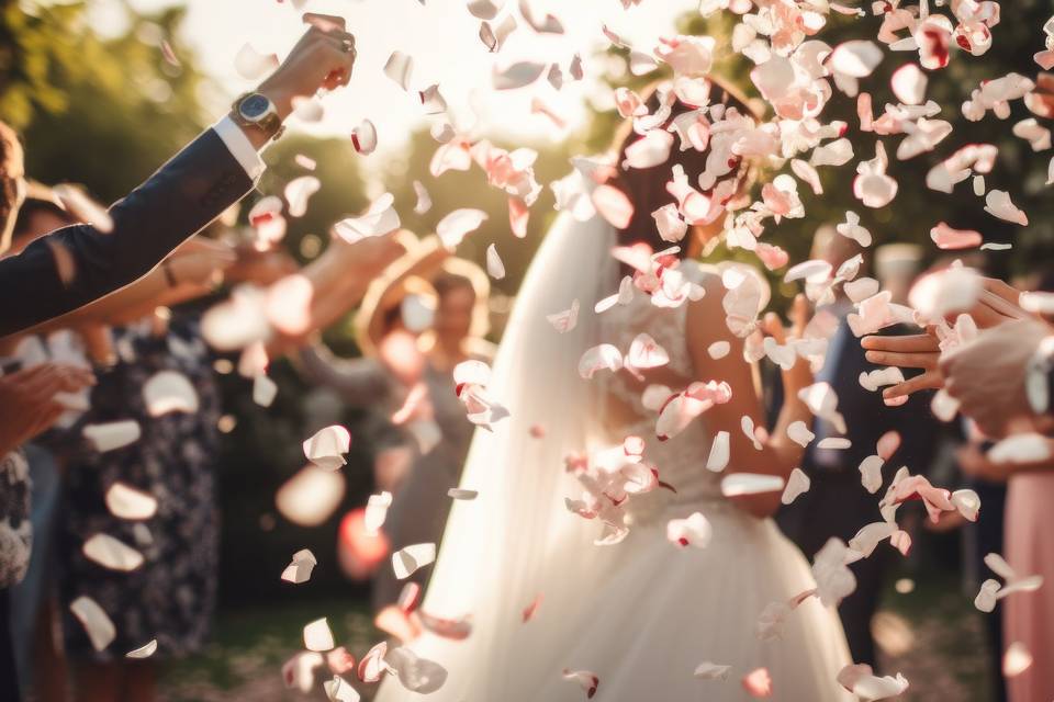Confetti filled celebrations
