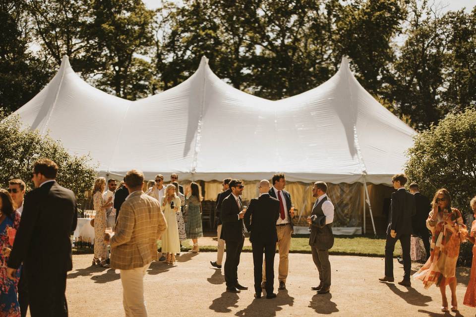 Marquee in the garden