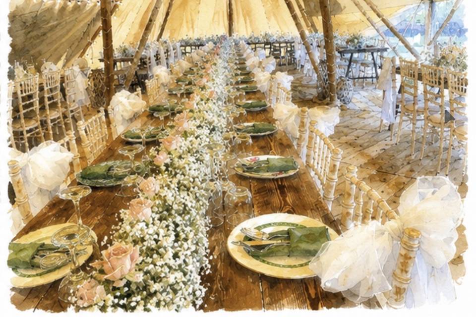 Wedding Breakfast in the TiPi