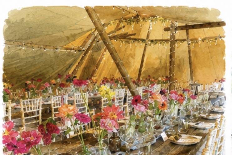 Wedding Breakfast in the TiPi