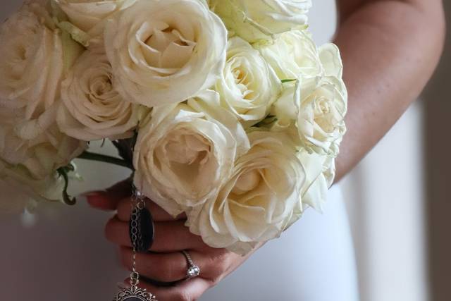 Flowers and loved ones.