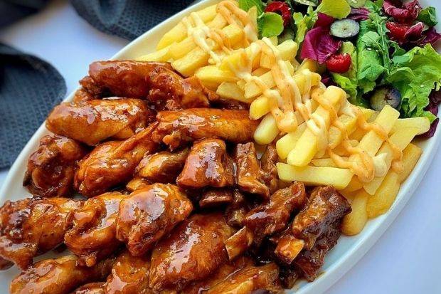 Chicken and Chips with Salad