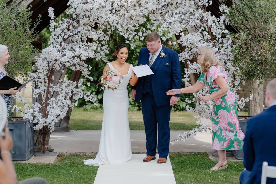 Ceremony at Tudor Barn
