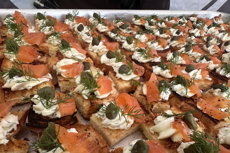 Salmon canapes