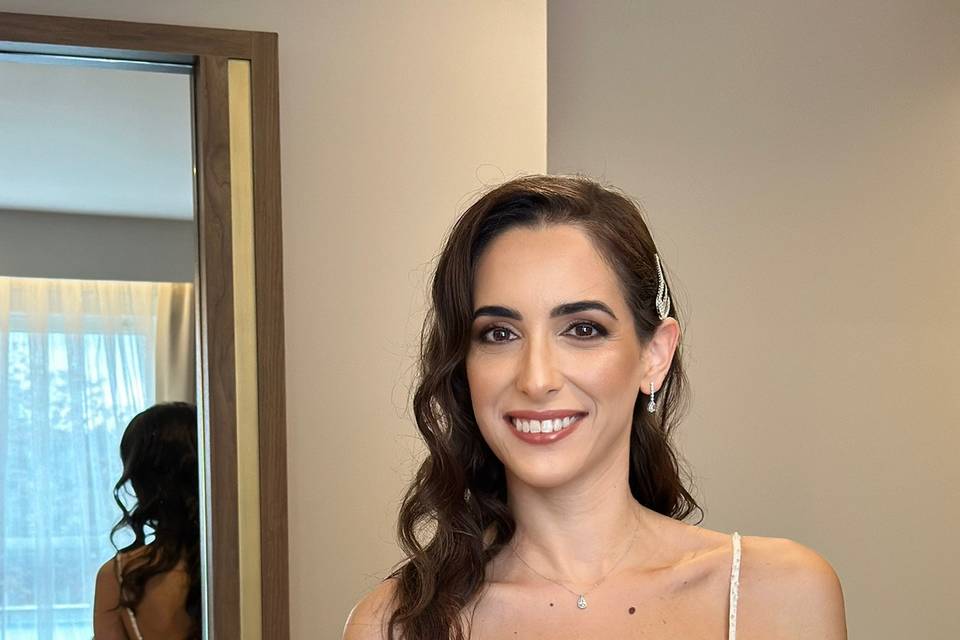 Bridal makeup and hair