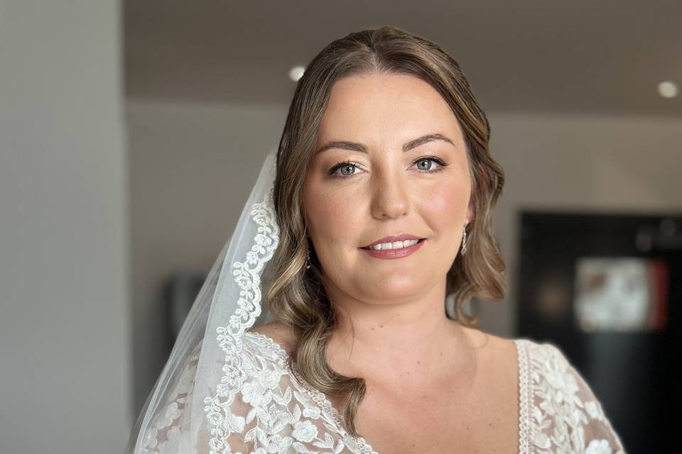 Bridal makeup and hair