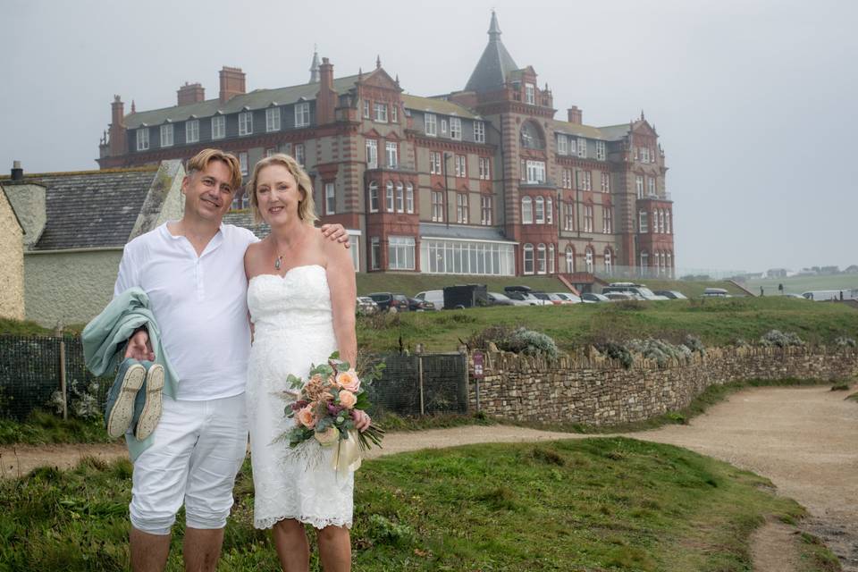 Headland Hotel/Beach Wedding