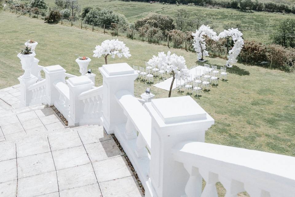 Steps to the Outdoor Ceremony