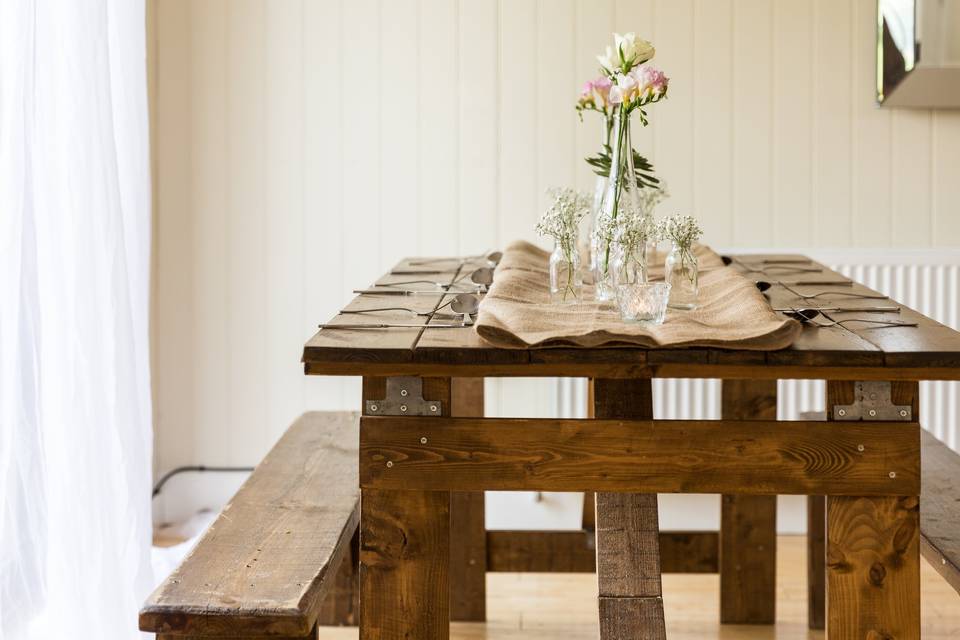 Wooden Trestle Tables