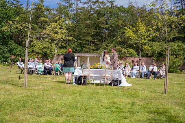 Garden ceremony crowd