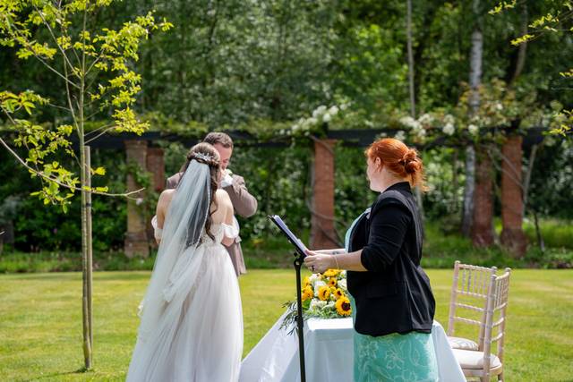 Garden ceremony setup
