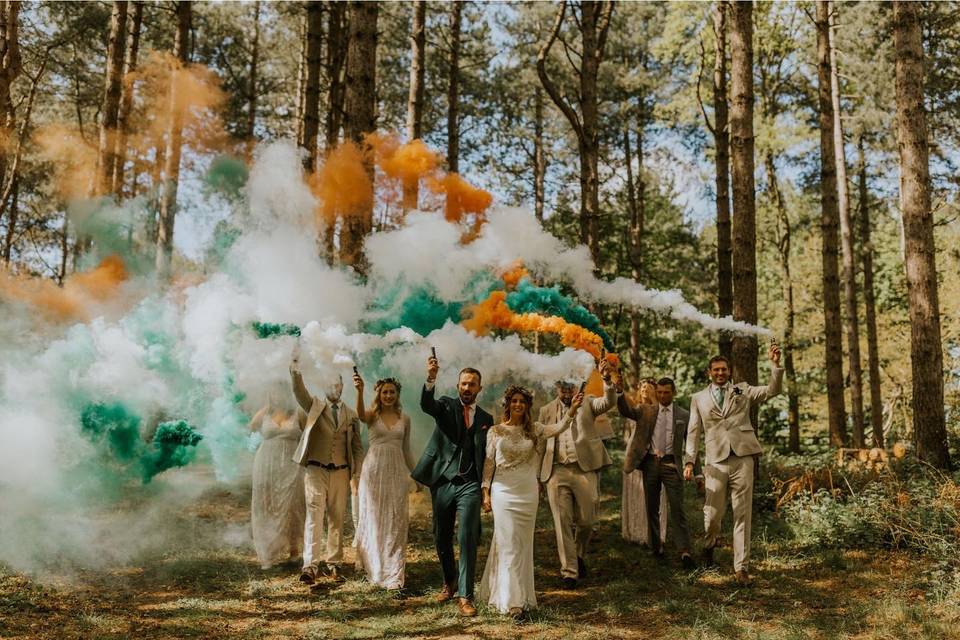 Smoke Grenades in the Woods