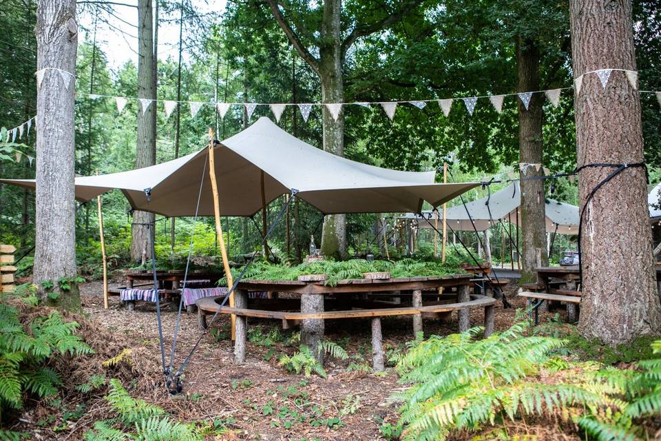 Woodland Tables & Canopy.