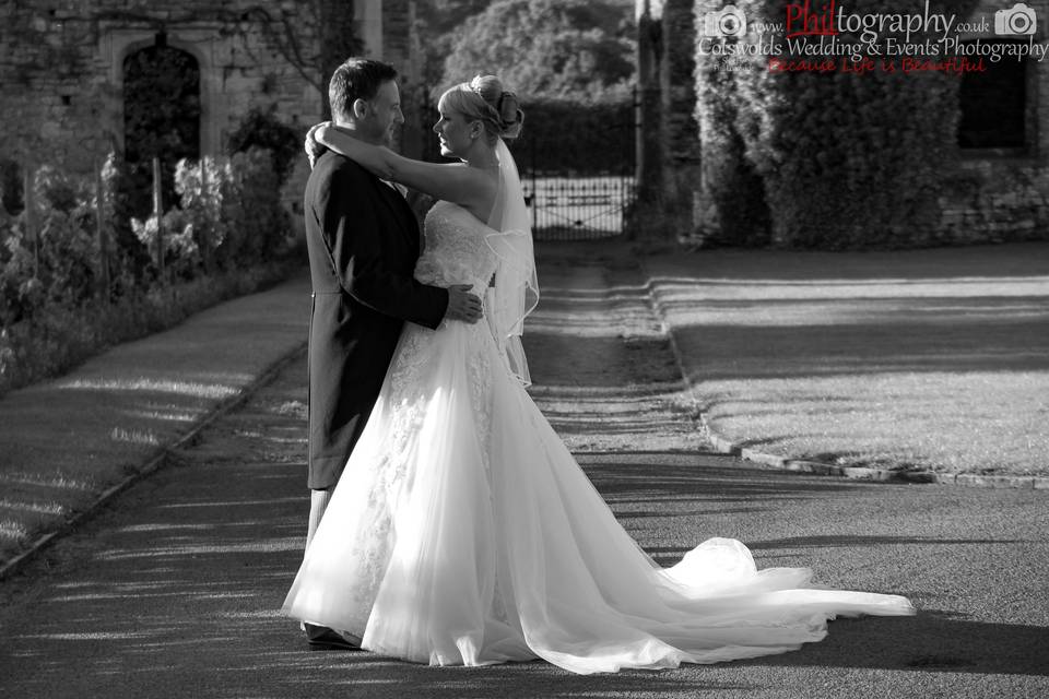 Thornbury Castle bride & groom