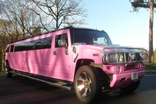 Pink Hummer Limo for Wedding