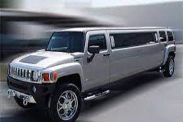 Silver Hummer Limo for Wedding