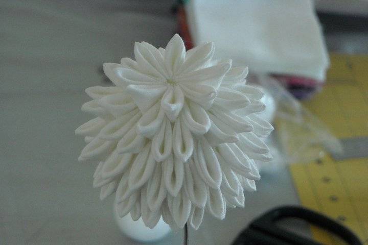 White spider mum