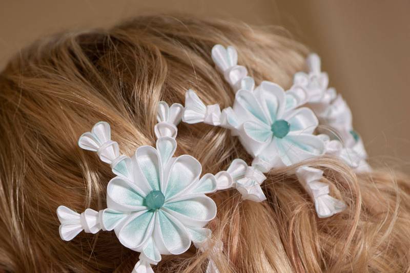 Snowflake kanzashi