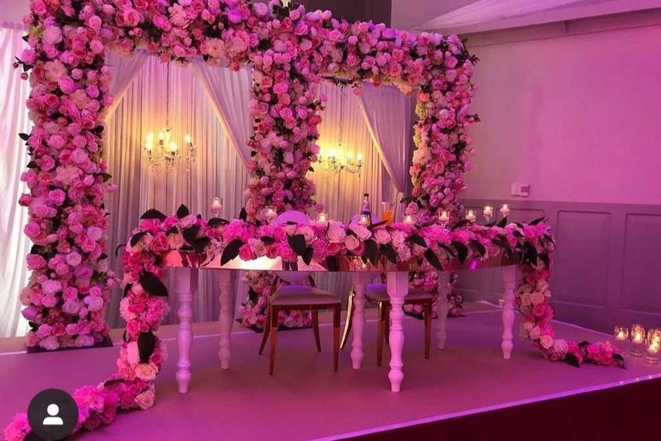 Elegant wedding space