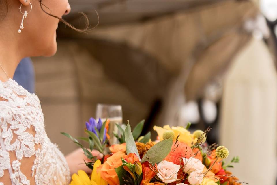 Autumnal wedding bouquet