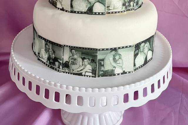 This two-tier custom cake.